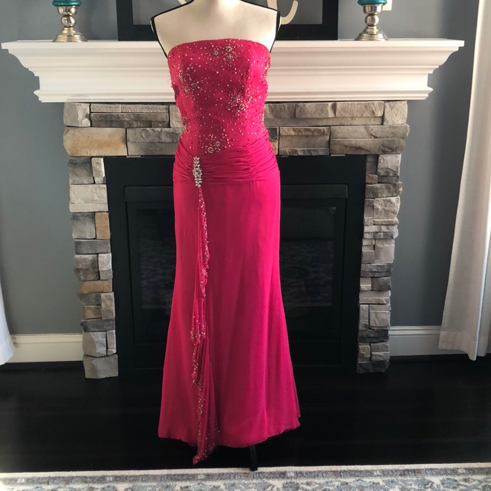 Hot pink formal gown